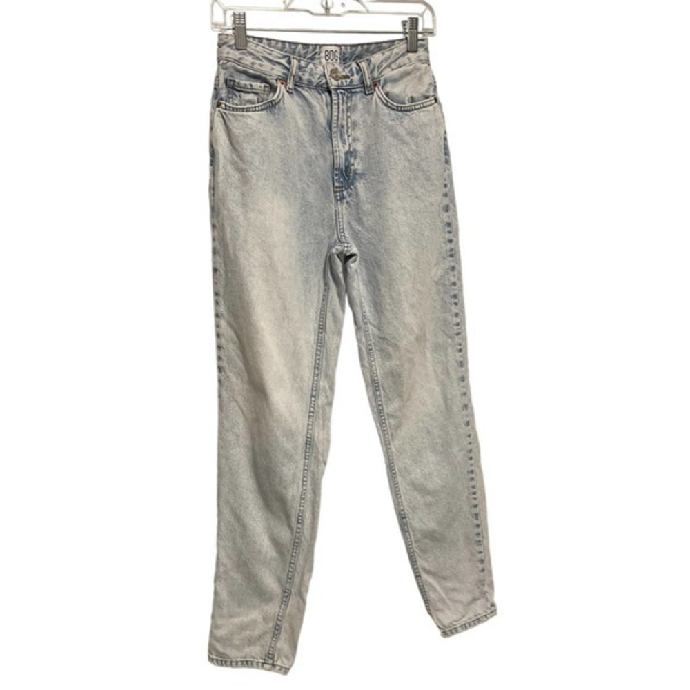 BDG Urban Outfitters Mom Jeans Light Wash Acid‎ High Waist Tapered Leg Womens 24